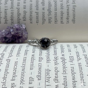 pierścionek OBSYDIAN stal chirurgiczna