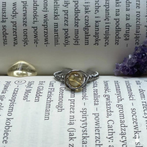 pierścionek CYTRYN stal chirurgiczna