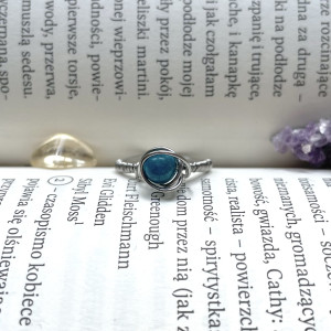 pierścionek APATYT stal chirurgiczna