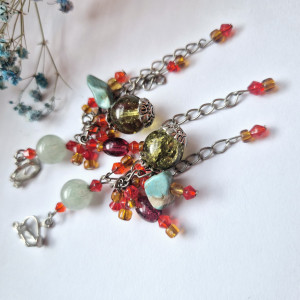 Klipsy boho koralikowe