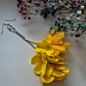 Kolczyki żółte kwiaty