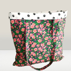 Torba na zakupy,bawełniana torebka na ramię,shoperka kwiaty