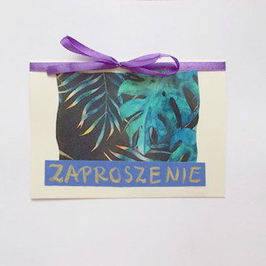 monstera zaproszenie bez tekstu, boho zaproszenia, ogólne zaproszenie na imprezę, puste zaproszenia, uniwersalne zaproszenia na różne okazje