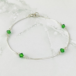 Minimalistyczna bransoletka z kryształami Swarovski