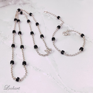 Komplet Czarny turmalin