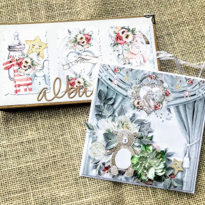 258,Dziecięcy album zig-zag  w komplecie z kartką.