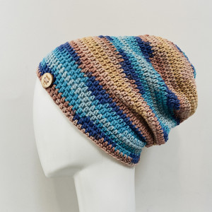 Kolorowa czapka wiosenna przejściowa cienka all season S/M