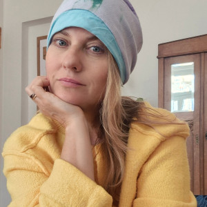 Czapka Wiosenna ręcznie farbowana