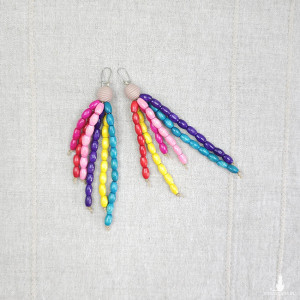 6678 długie, kolorowe, lekkie kolczyki;