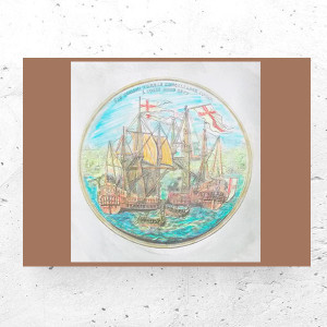 vintage plakat A4, retro plakat A4, żeglarski plakat 21x30, statki obrazek A4, żaglowce obrazek A4, plakat z żaglowcami, plakat ze statkami, marynarski obrazek do domu, styl marine, podróże