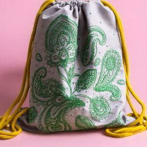 Szara plecak torba 2w1 z haftem