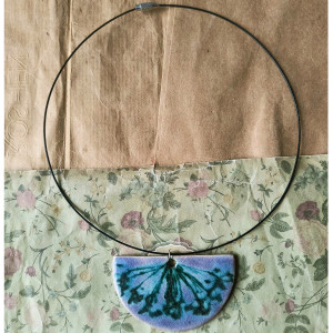 Naszyjnik lawendowy koper