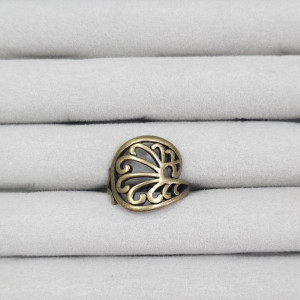 159 pierścionek vintage, mosiężny, oryginalny, stary pierścionek