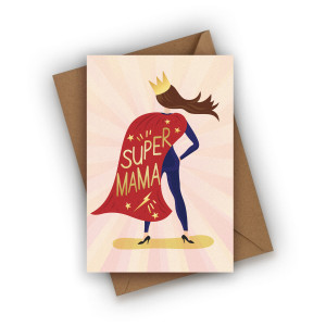 Kartka na Dzień Mamy- Super Mama