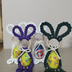 Zajączek wielkanocny makrama