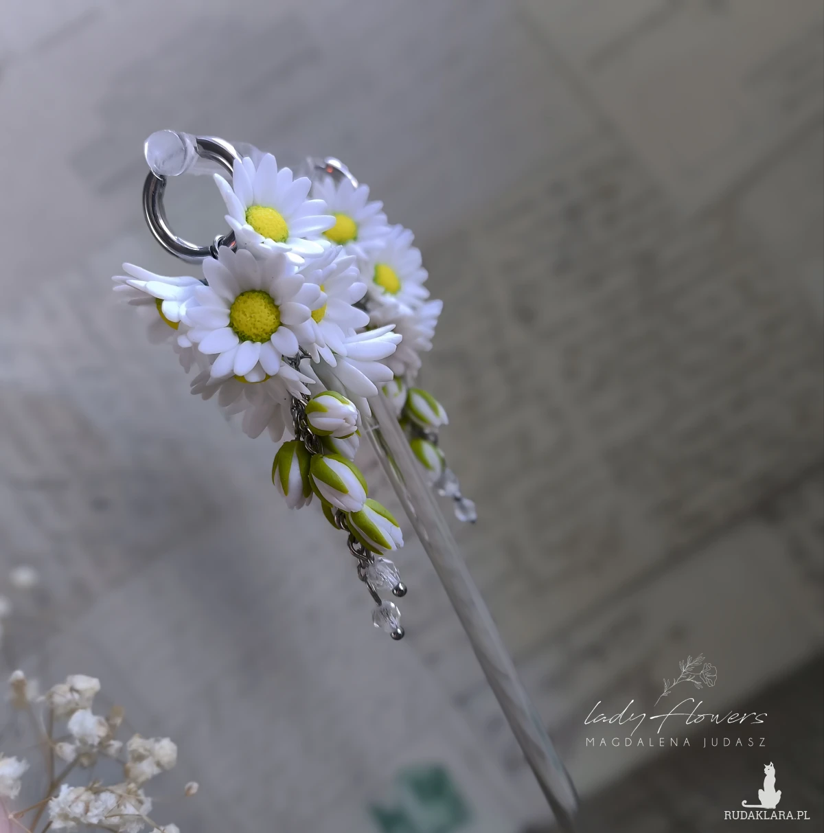 Kolczyki ze stokrotkami