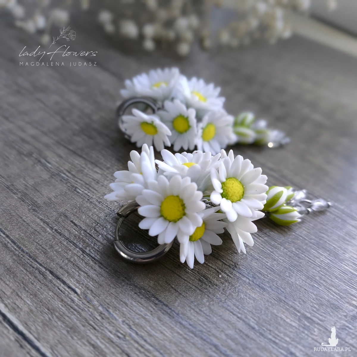 Kolczyki ze stokrotkami