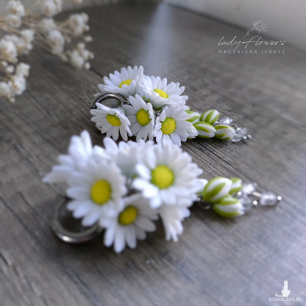 Kolczyki ze stokrotkami