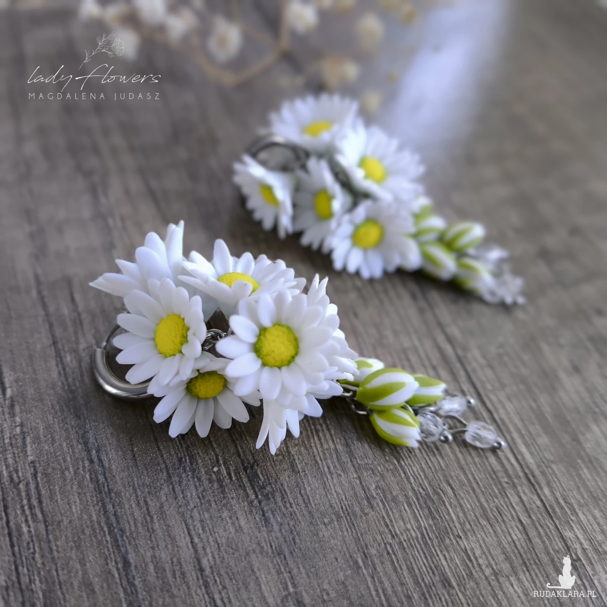 Kolczyki ze stokrotkami