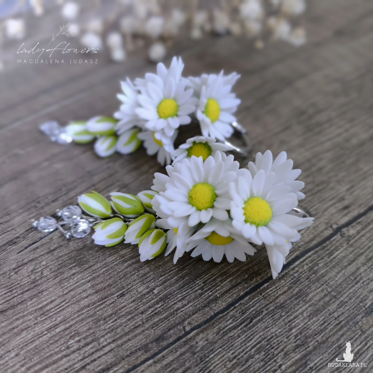 Kolczyki ze stokrotkami