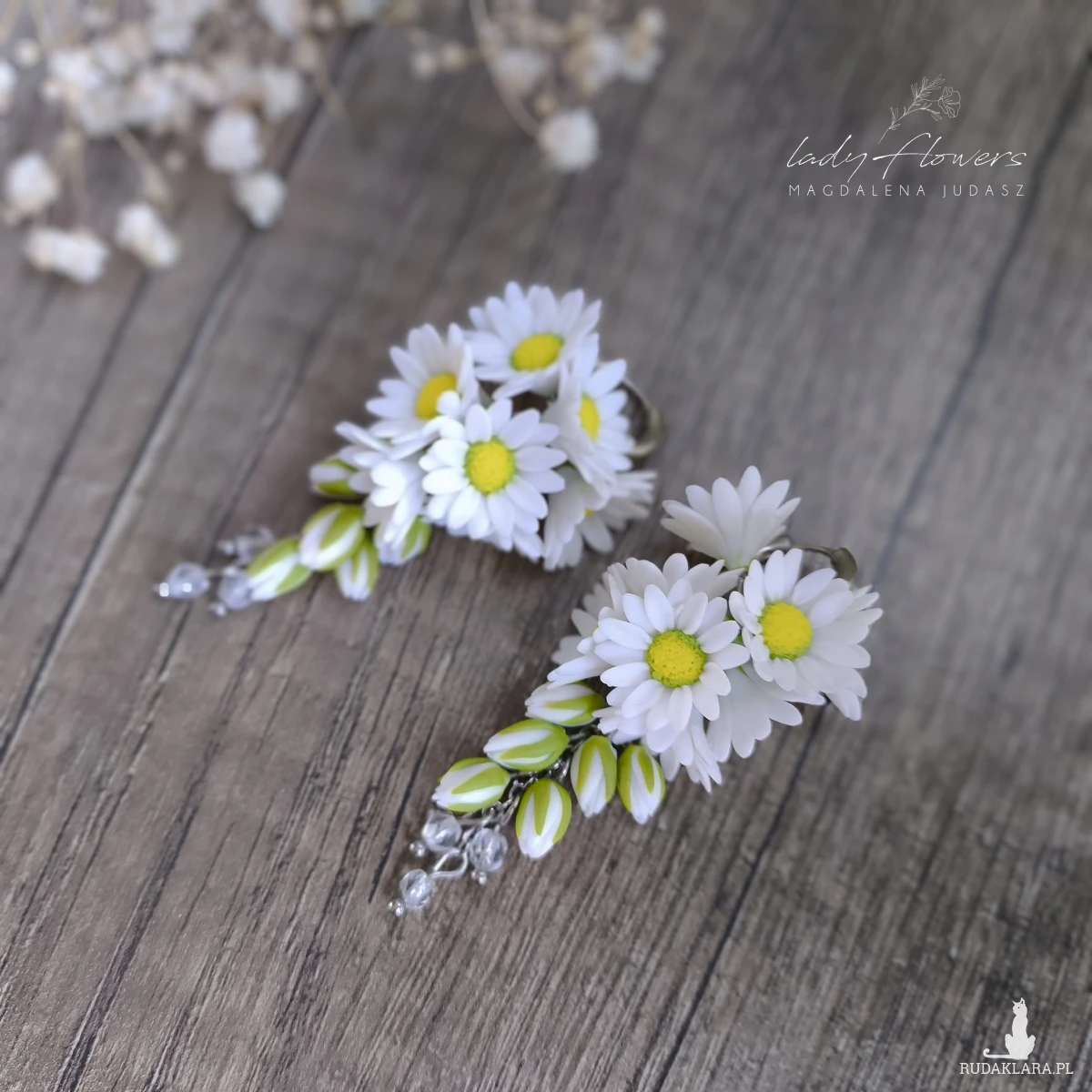 Kolczyki ze stokrotkami