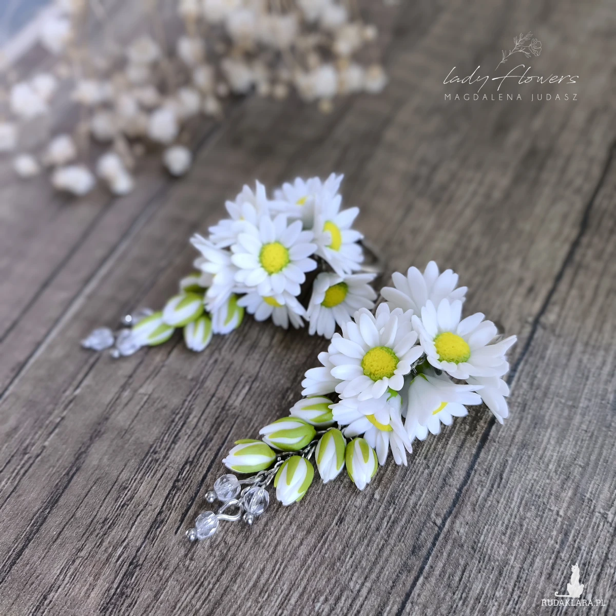 Kolczyki ze stokrotkami