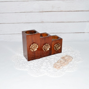 Świeczniki z różą