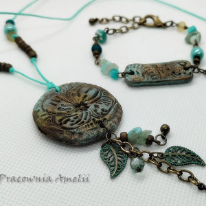 polymer clay komplet boho hippie