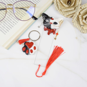 Komplet zakładka + brelok Kocia Harmonia 1