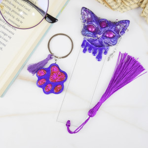 Komplet zakładka + brelok Kocia Harmonia 2