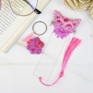 Komplet zakładka + brelok Kocia Harmonia 3