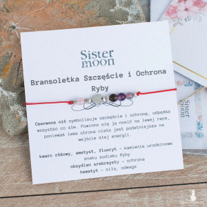 Czerwona Bransoletka Szczęścia i Ochrony Ryby