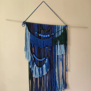 Makrama ścienna "Pani Jeziora" 106x100 cm