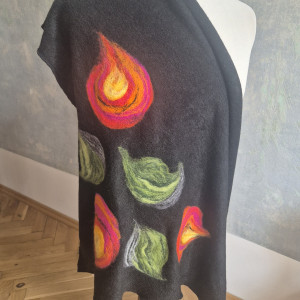 Chusta czarna  merino