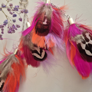 Klipsy kolorowe energetyczne pióra długie