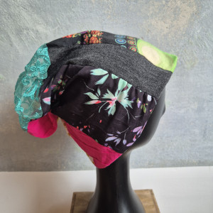 Czapka patchworkowa wiosenna uniwersalna