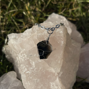 naszyjnik OBSYDIAN - kryształ ochrony i wewnętrznej siły