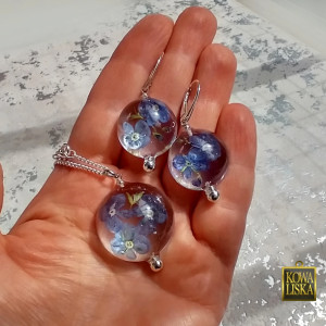 Finezja - komplecik biżuterii z żywicy