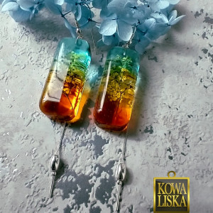 Dom Słońca - kolczyki z żywicy