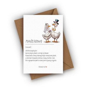 Kartka ślubna- MAŁŻEŃSTWO