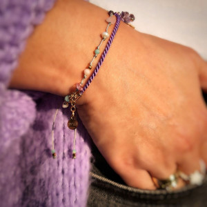 Pastelowa Kolorowa Bransoletka Mix Kamieni CURAÇAO