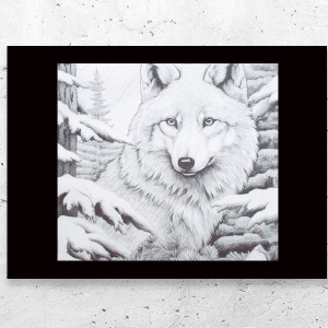 biało czarne plakaty A4, wilk plakat, czarno biały plakat z wilkiem, skandynawskie plakaty do domu, zwierzęta plakaty, plakaty ze zwierzętami, wilk obrazek A4, hygge poster A4, retro plakaty,