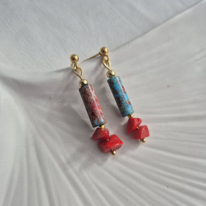 Kolczyki z kamieniami naturalnymi