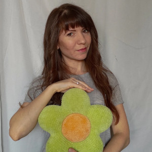 Poduszka kwiatek, Poduszka dekoracyjna, Pluszowa poduszka dla dziecka