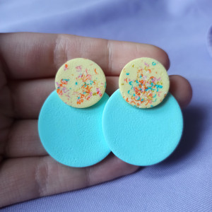 Kolczyki z gliny polimerowej koła
