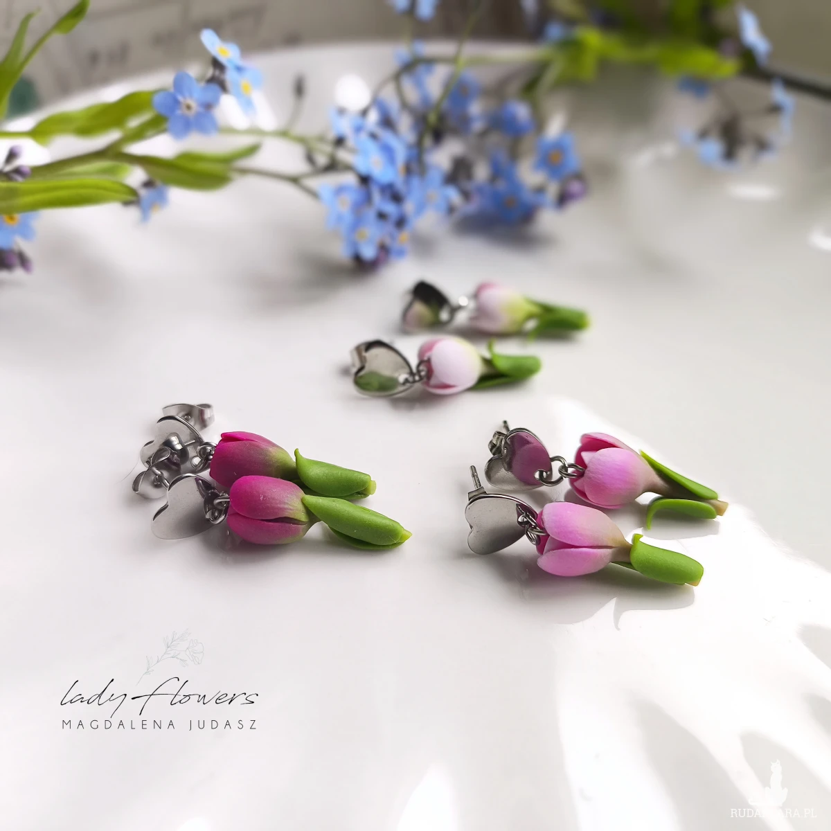 Kolczyki tulipanki