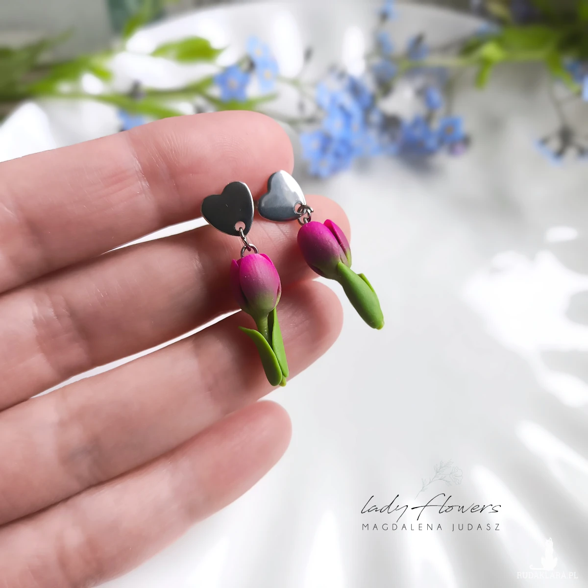 Kolczyki tulipanki