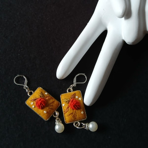 Ręcznie haftowane kolczyki  TALIA