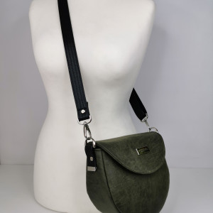 Torebka damska listonoszka z klapką - zielona khaki