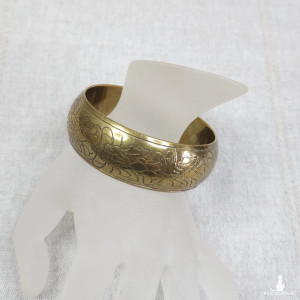 168 bransoletka vintage; styl retro; mosiężna bransoletka; bangle; sztywna bransoleta